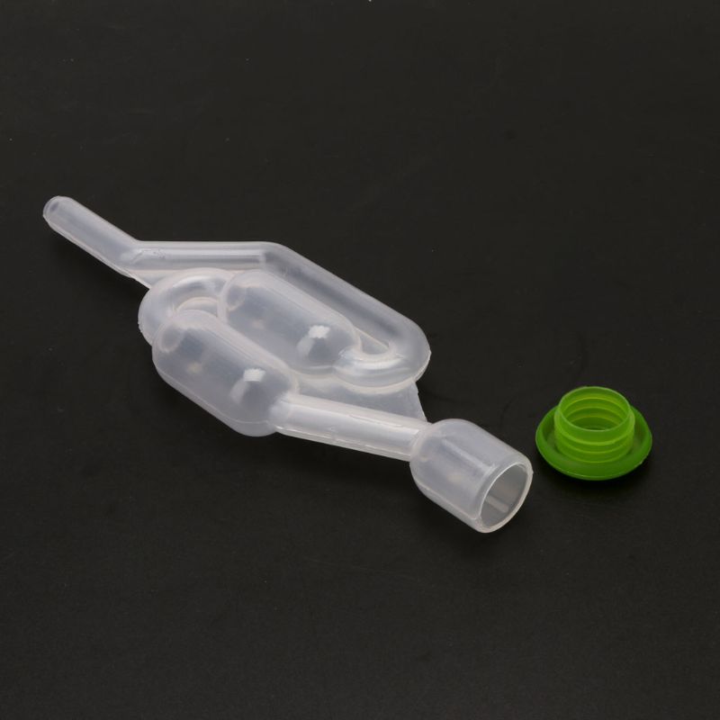 5 Pieces S-Shape Air Lock Twin Bubble Plastic Airlocks Homebrew Fermentation Wine for Valve Reusable Beer Making Tool