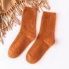 Korean Style Fashion Design Student Women Socks Mink Fur Fleece Socks Floor Socks Mid-Tube Hosiery