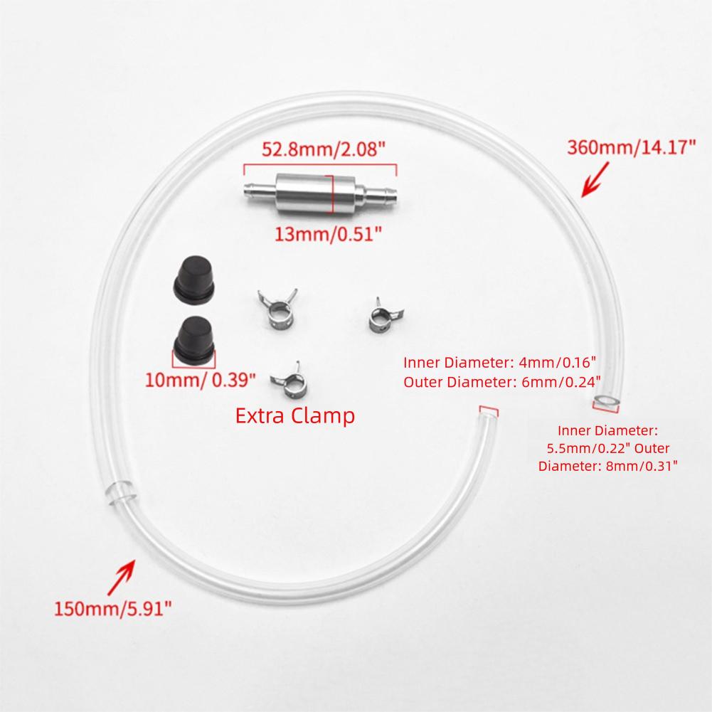 Automotive Hydraulic Clutch Brake Bleeder Kit One Way Check Valve Hose Tubing Bleeding Tool Replacement Adapter Professional Set