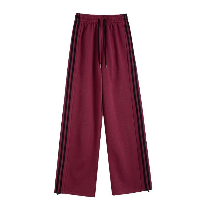 Plus Size Women's Striped Joggers - Wide Leg, Loose Fit, Spring/Autumn 2025 Collection