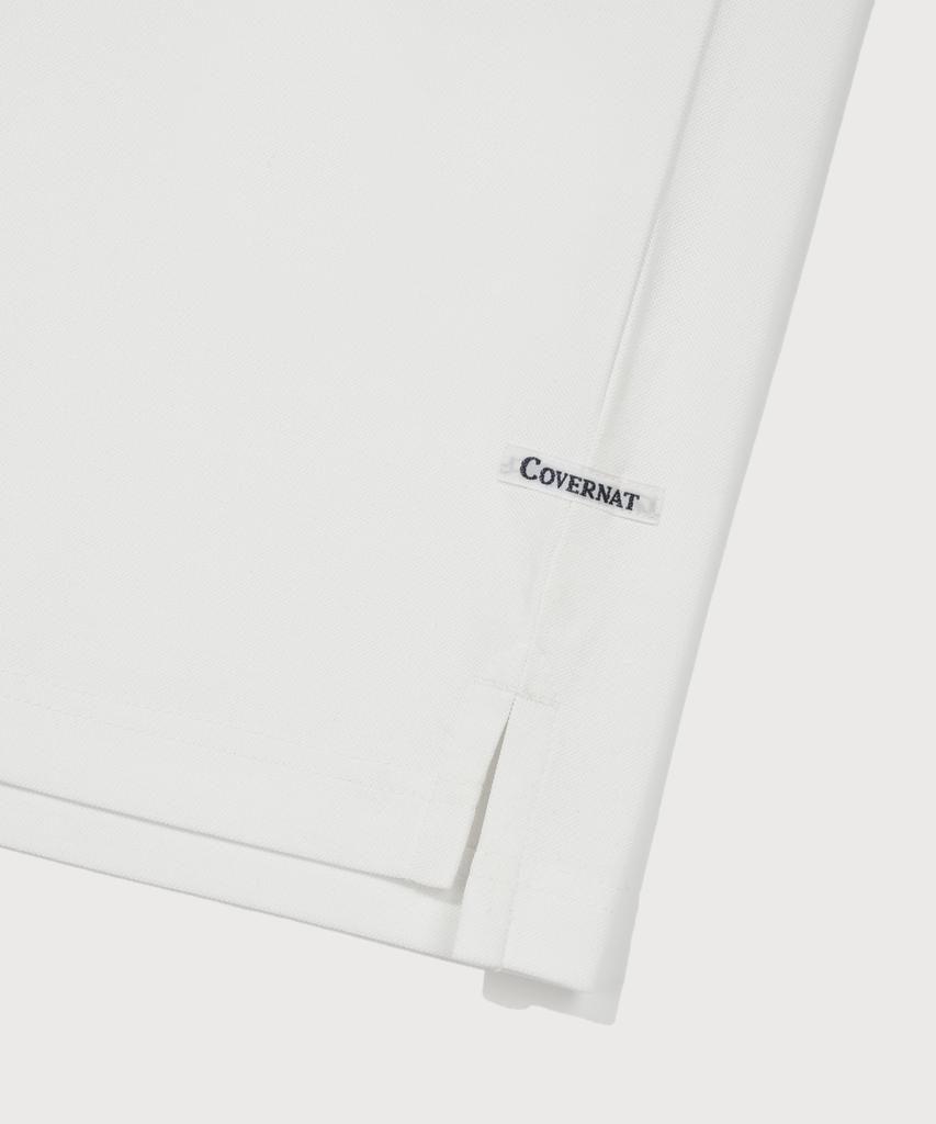 COVERNAT Signature Symbol Pocket Polo Shirt White