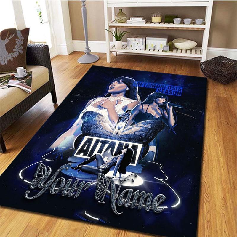 Aitana Custom Name Carpet Rug for Living Room Bedroom Home Sofa Decoration,Kids play Non-slip Floor Mat