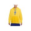 Nike Embroidered Logo Sport Hoodie Pullover Men Activewear Yellow DM5463-709