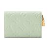 Louis Vuitton Rosalie S-Lock Blume Anhänger Dekorative Streifen Detail Leder Geldbörse Damen Geldbörse Minzgrün M29805