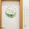 Green Plant Toilet Door Sticker Golden Letter Removable Self-adhesive Waterproof PVC Bathroom Decoration Decal Home Supplies