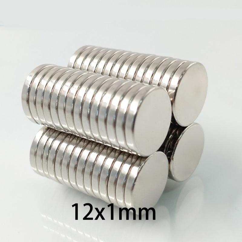 10/20/50pcs 12x1mm Ultra-Thin Large Round Magnets, Wide Surface Disc Magnets for Magnetic Gaskets, Sensors