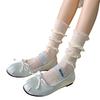 Womens Lace Socks Mesh Lace Skinny Socks Knee High Sheer Socks Campus Style Girl Campus Style Socks for Skirt