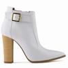 Women Ankle Boots  Winter Autumn Fashion Pointed Toe 11cm Thick High Heels Lady Shoes Heeled Sexy Nightclub Red Short Boots