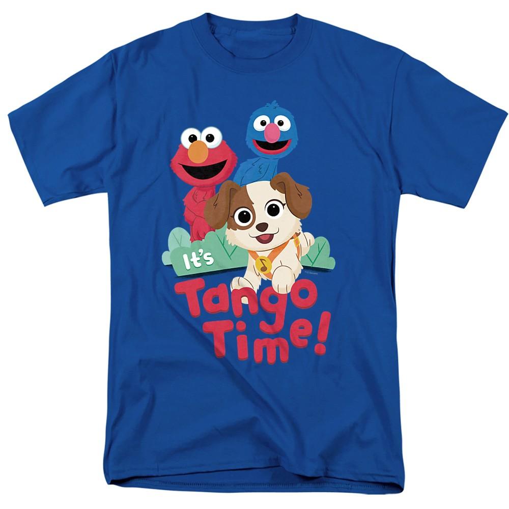 Sesame Street - Tango Time - Adult Unisex Short Sleeve T-Shirt - Blue 3XL