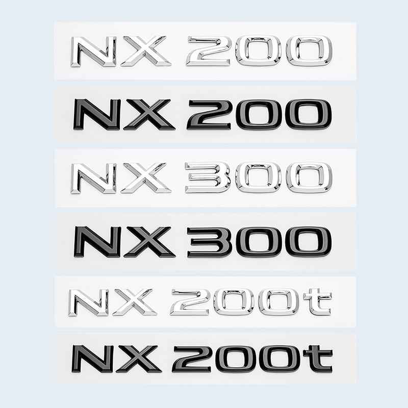 Car Trunk ABS Chrome Gloss Black Letters Logos Badge Emblem Decals Styling Sticker For Lexus NX NX200 NX300 NX200t Accessories