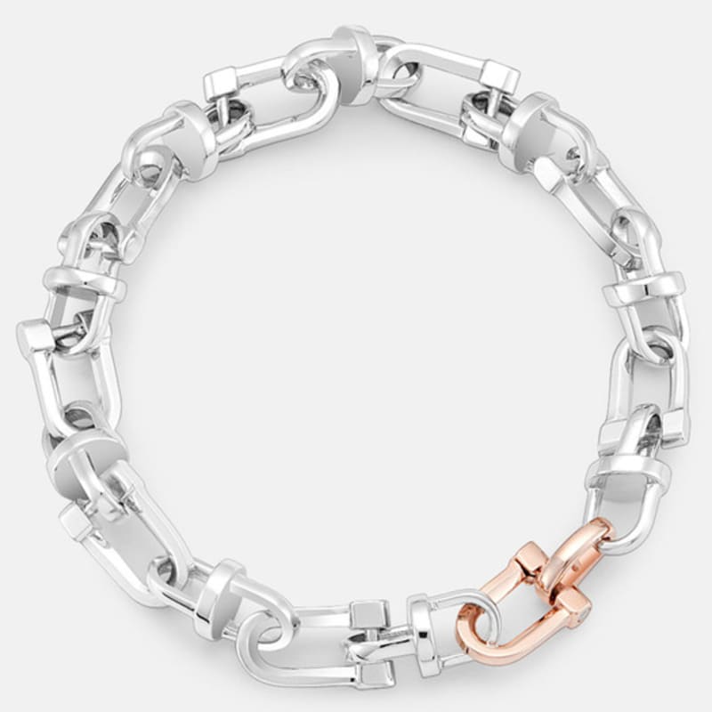 METROCITY JEWELRY Bransoletka Kombinowana Ogniwkowa Srebro Próby 925 A241SB2154CPA