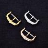 Universal Precision Stainless Steel Smartwatch Pin Buckle for Blue Leather Strap