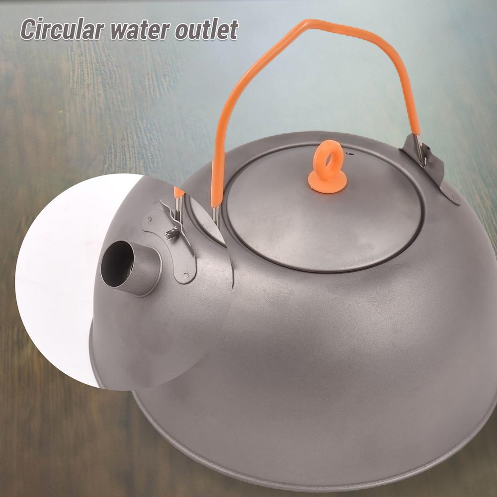 0.5L Hot Water Kettle with Coffee Pot Ti Spout with Stainless Steel Alcohol Stove for Outdoor