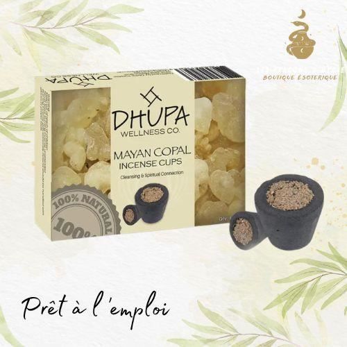 Encens Naturel - Copal - Boîte De 6 Tasses - Blanc - Relaxation - Apaisant