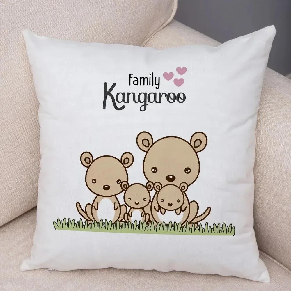 Luxury Home Decor Pillow Cover Car Living Room Sofa Cushion Cover Animal Family Pattern Cushion Cover
