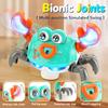 Elektrisches Omnidirektionales Cartoon Krabbenspielzeug für Babys mit LED-Lichtern Musik Bionische Bewegungen Pädagogisches Spaßgeschenk