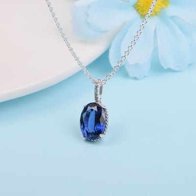 Sparkling Statement Halo Pendant Necklace 925 Sterling Silver Necklaces for Women Original Jewelry Colares 2021 Winter New 45cm