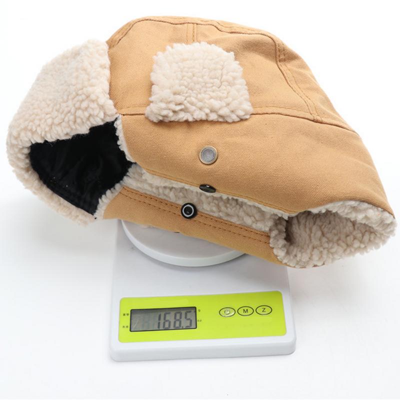 Winterize Lei Feng Hat with Detachable Goggles Windproof Outdoor Hiking Hat Winter Warm Russian Trooper Hat For Men Women
