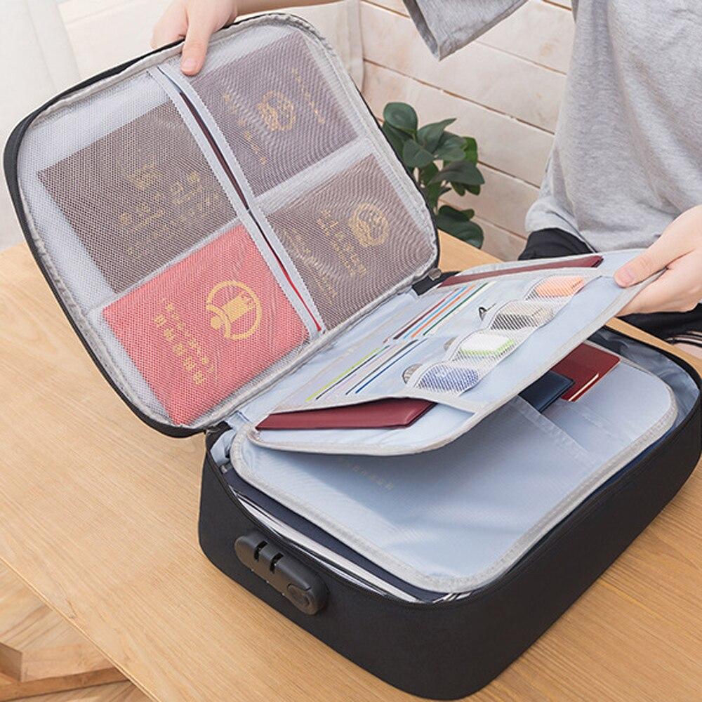 Document Storage Bag Tickets File Organizer Women Travel Files Card Folder Holder Tool Case Handbag