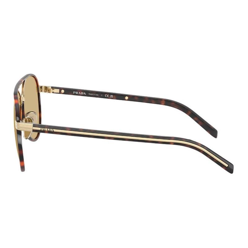 Prada Brand Logo Stainless Steel Aviator Sunglasses Women's Tortoiseshell Tortoiseshell Color 59 Basic Packaging-glasses Case + Packaging Box