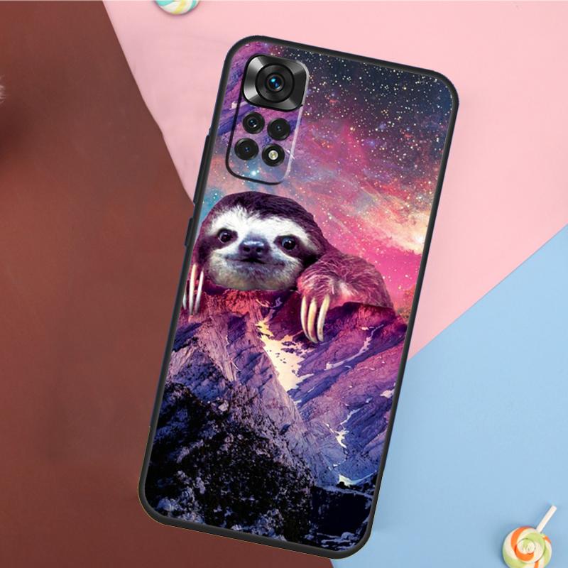 Kawaii Cute Sloth Face Cover For Xiaomi Redmi Note 14 13 Pro 12 11 9 10 9S 10S 11S 12S Redmi 14C 10C 12C 13C Case