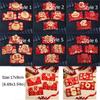 4pcs/set Blessing Words Red Pocket Cartoon Money Gift Envelope Cute Lucky Money Bag  Spring Festival