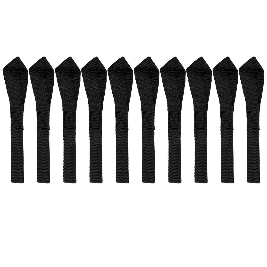 

F FIERCE CYCLE Ремни с крюками для крепления груза, Черный нейлон, 10 шт. для мотоцикла, квадроцикла, UTV, 2.5x20.5см One size чёрный