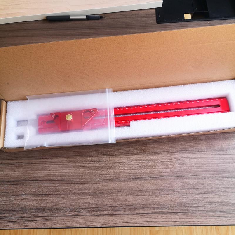 

Многофункциональная угловая и разметочная линейка HUOTO из алюминиевого сплава для деревообработки 300mm