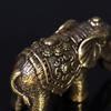 Pure Copper Auspicious Elephant Tea Decoration - Home Ornament and Tea Pet