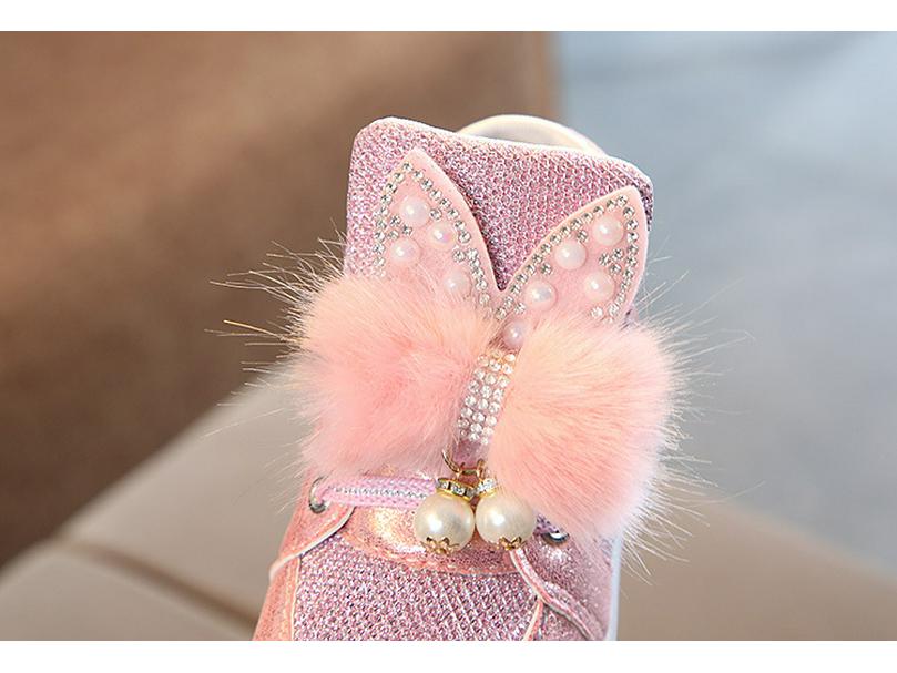 2024 Barnskor med LED-ljus - Flickors Sjufärgs Diamant Glow-skor med Tecknad Design för Vår och Höst