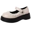 British Style Pearl Small Leather Shoes Women's Summer Fashion Retro Buckle Japanese Jk with Skirt Platform Mary Jane Single Shoes