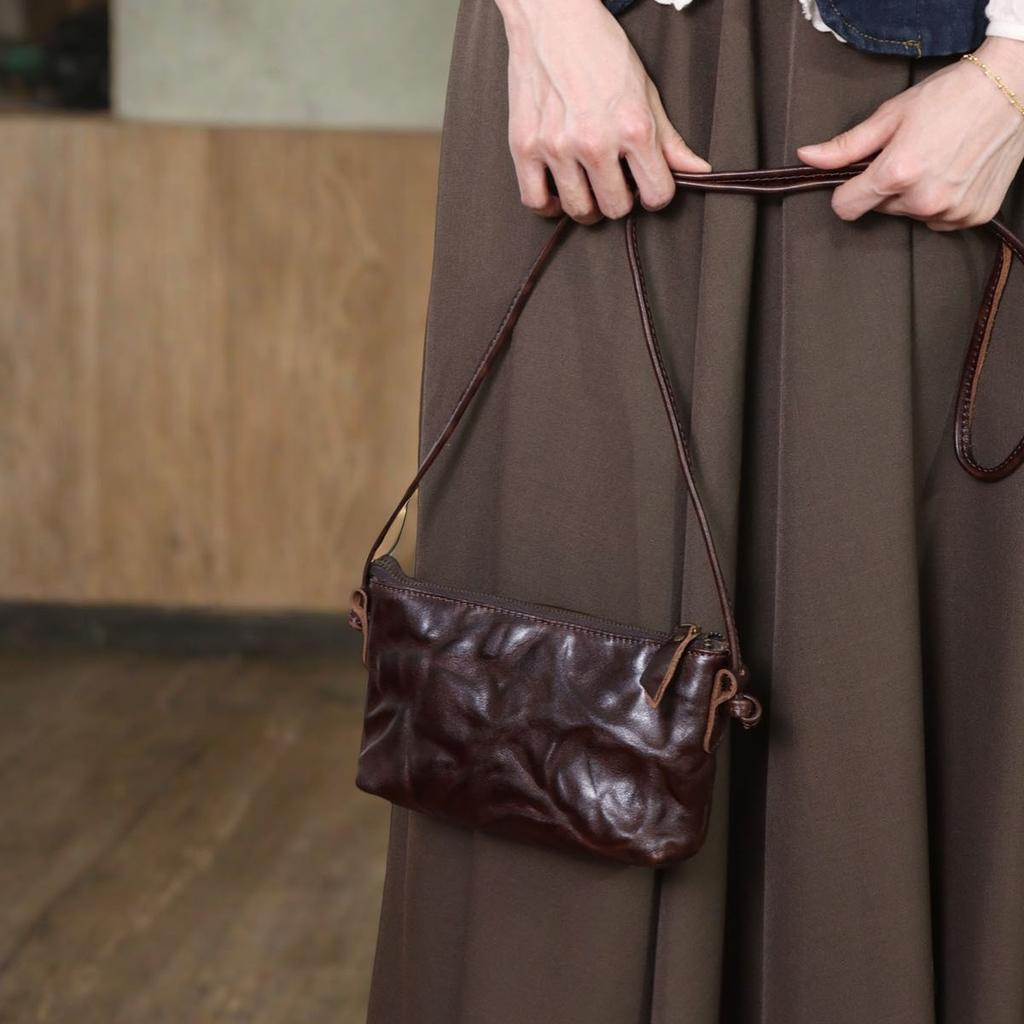 Johnature Versatile And Minimalist Small Crossbody Bag Genuine Leather Solid Color Soft Cowhide Mini Shoulder Bag