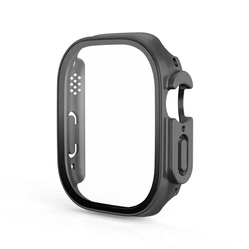 Hard Case For Apple Watch Ultra 3/2 49mm Screen Protector Tempered Glass Bumper Anti-Scratch Cover For iWatch Ultra 3/2/1 49mm