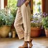Ladies' Casual Loose Patchwork  Cropped Pants