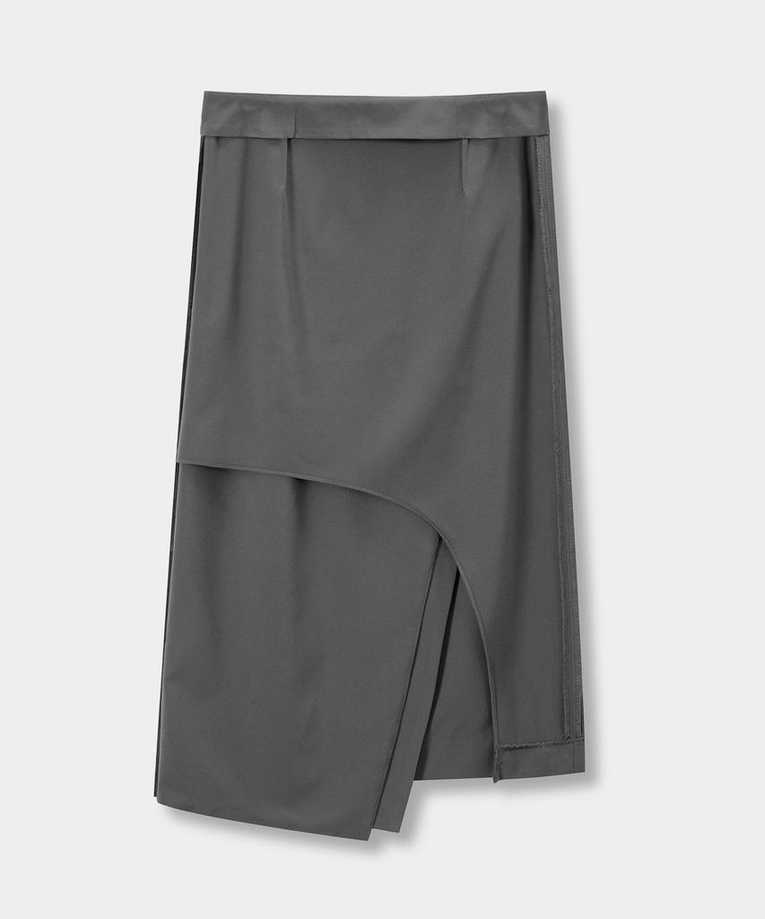 Yujen Asymmetric Layered Wrap Skirt_2 Color