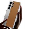 Custodia Lussuosa in Pelle Galvanizzata per Telefono Samsung Galaxy S26 S25 S24 S23 Ultra Ultra Sottile Morbido Silicone Antiurto Cover Posteriore