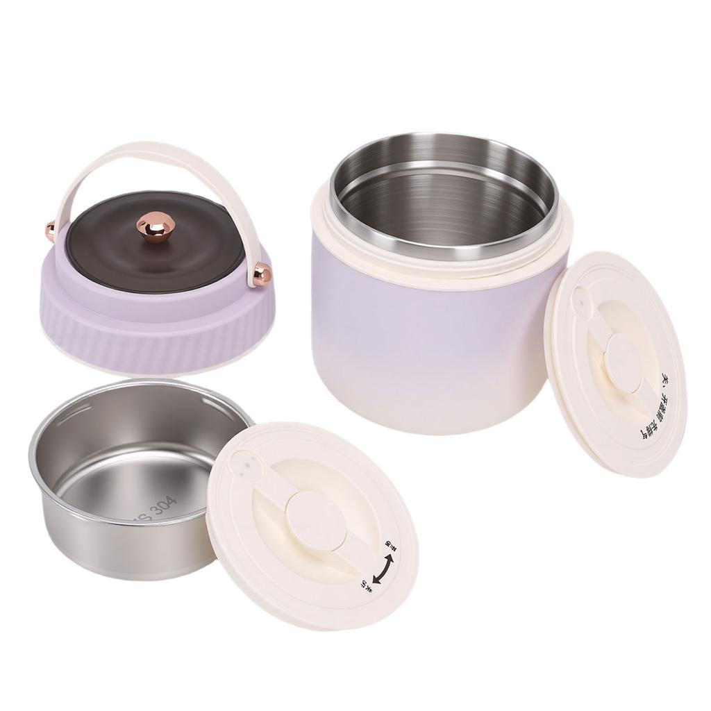304 Stainless Steel Vacuum Insulated Food Jar Lunch Box 1200ML Wide Mouth Insulated Food Container with Spoon