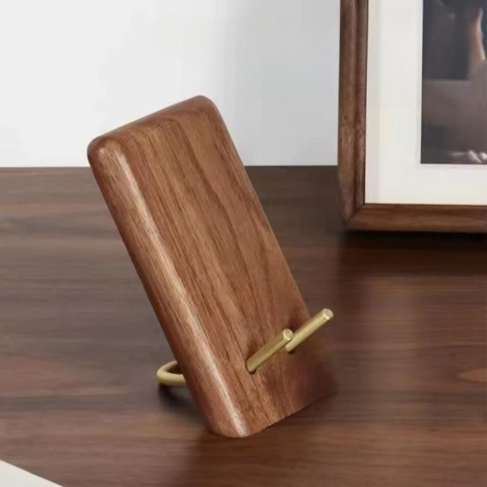 1PC Desktop Tablet Holder Universal Table Cell Phone Support Mobile Phone Holder Wooden Walnut Stand