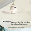 Rechargeable Ceiling Fan Light Energy Saving Intelligent Hanging Fan Light 3 Gears with Remote Control Electric Fan Night Lamp