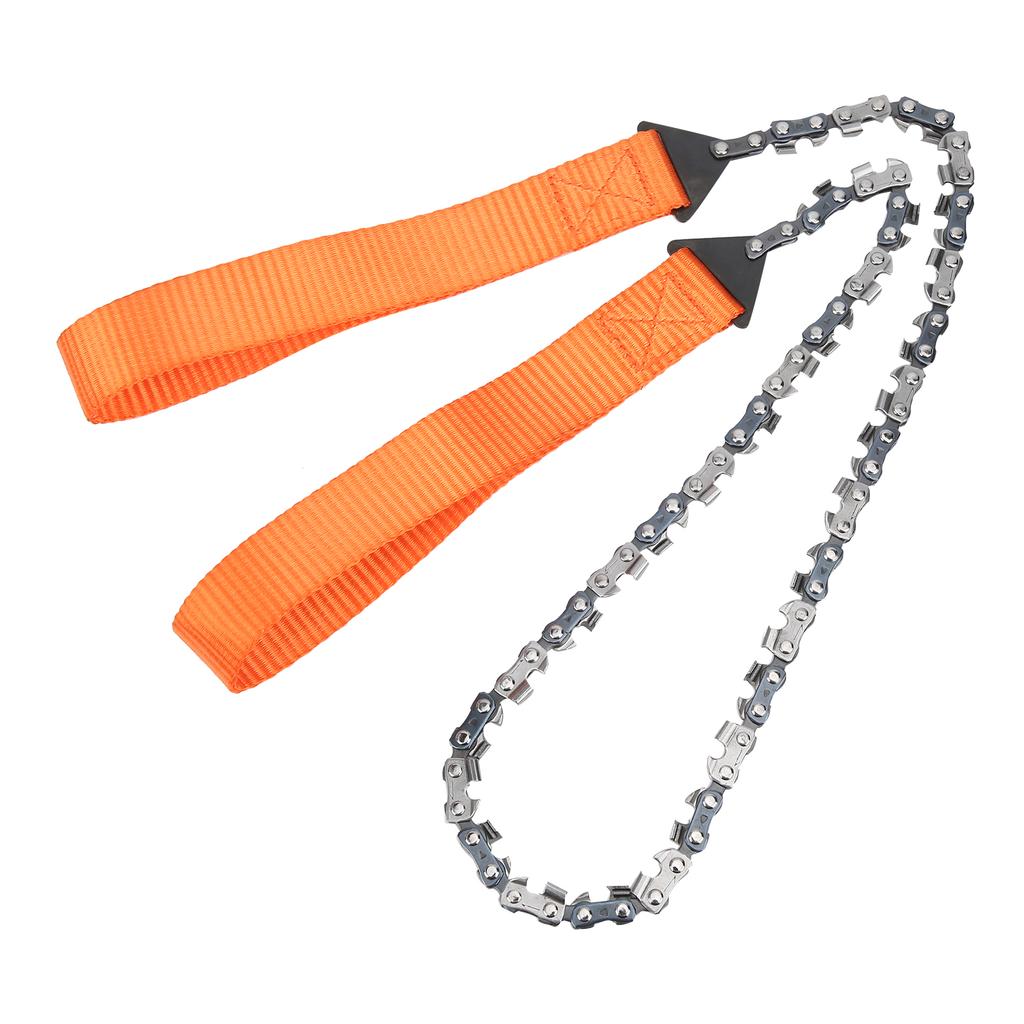 Υπαίθριο Μίνι Φορητό Χειροπρίονο Αλυσίδας Επιβίωσης 33δοντο Πριόνι Τσέπης Εργαλείο Κάμπινγκ Υλοτομίας πορτοκαλί
