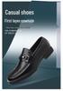 Men's British Style Cowhide Slip-On Leather Shoes - Versatile for Casual, Business & Formal Wear