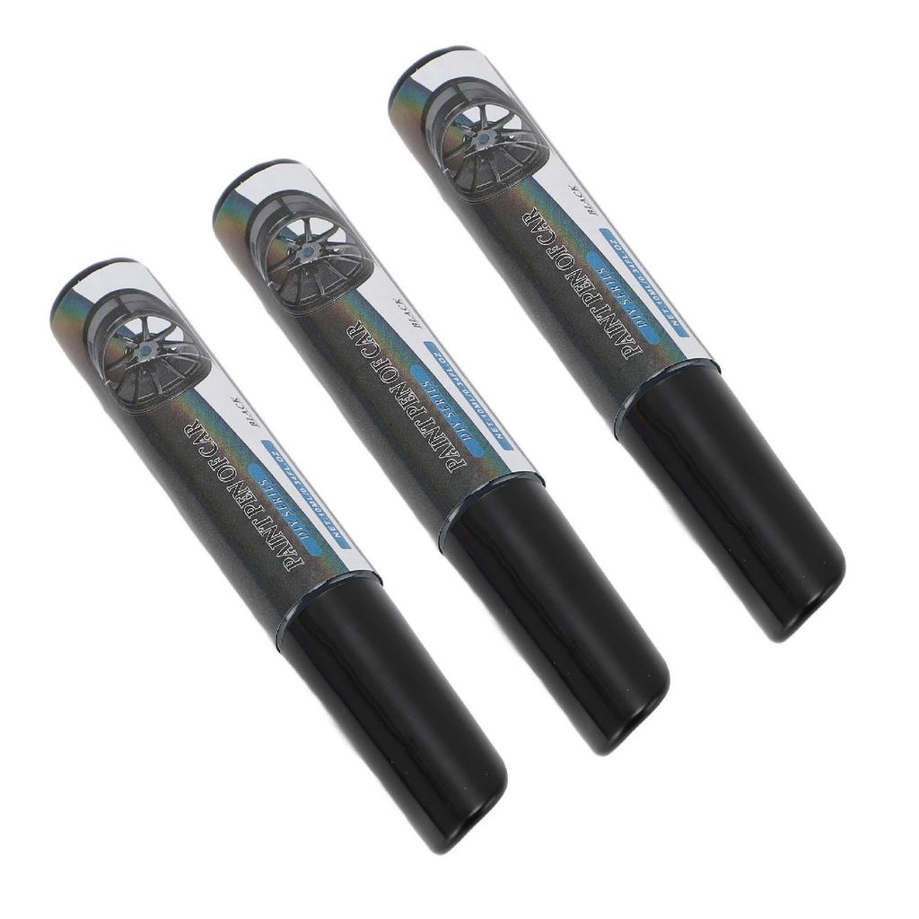 10ml 3 Stück Auto Lackstift Auto Kratzer Reparaturstift Wetterfest Automobil Reparatur Marker Stift für Autos Schwarz