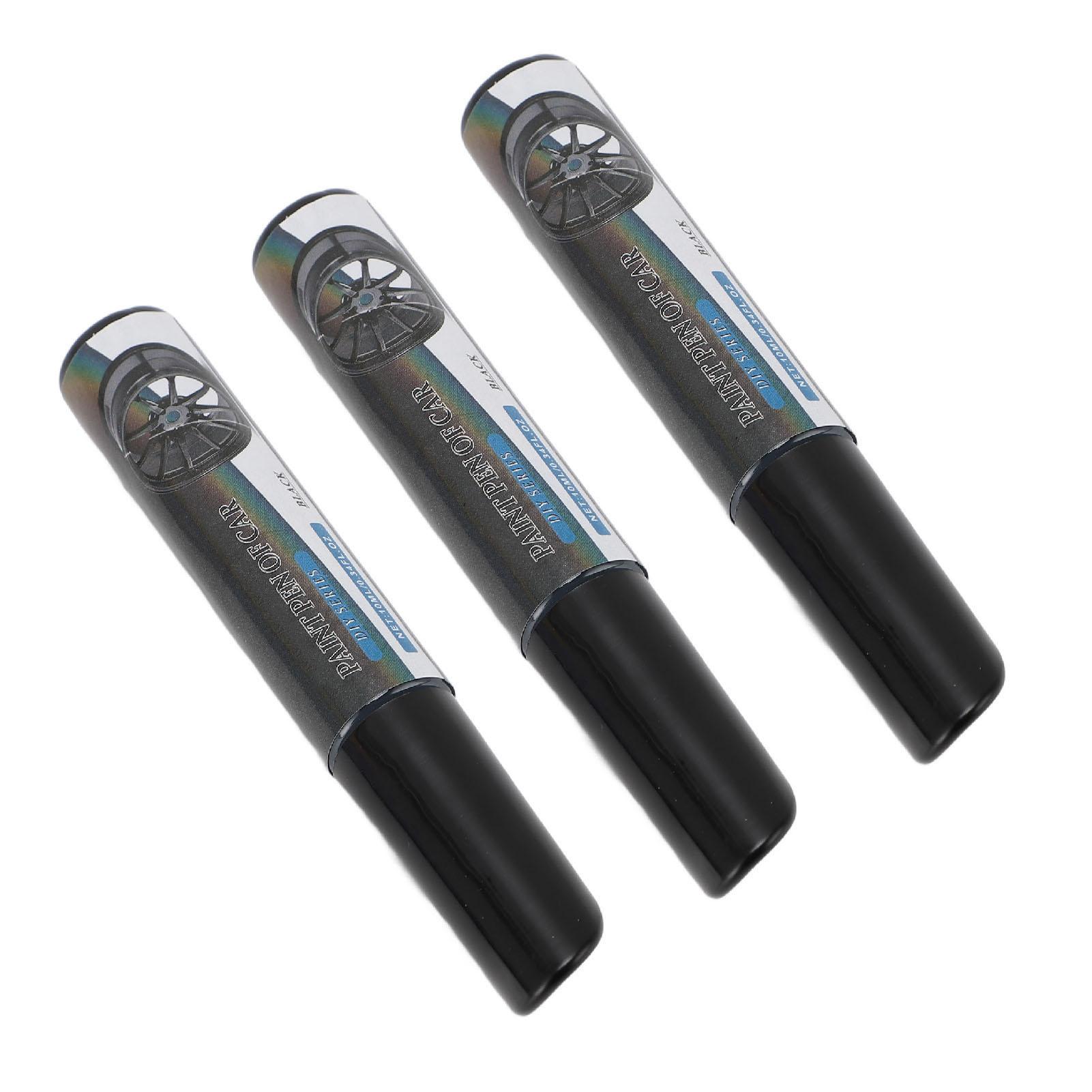 

10ml 3pcs Car Touch Up Paint Pen Car Scratch Repair Pen Weather Resistant Automotive Repair Marker Pen for Cars Black