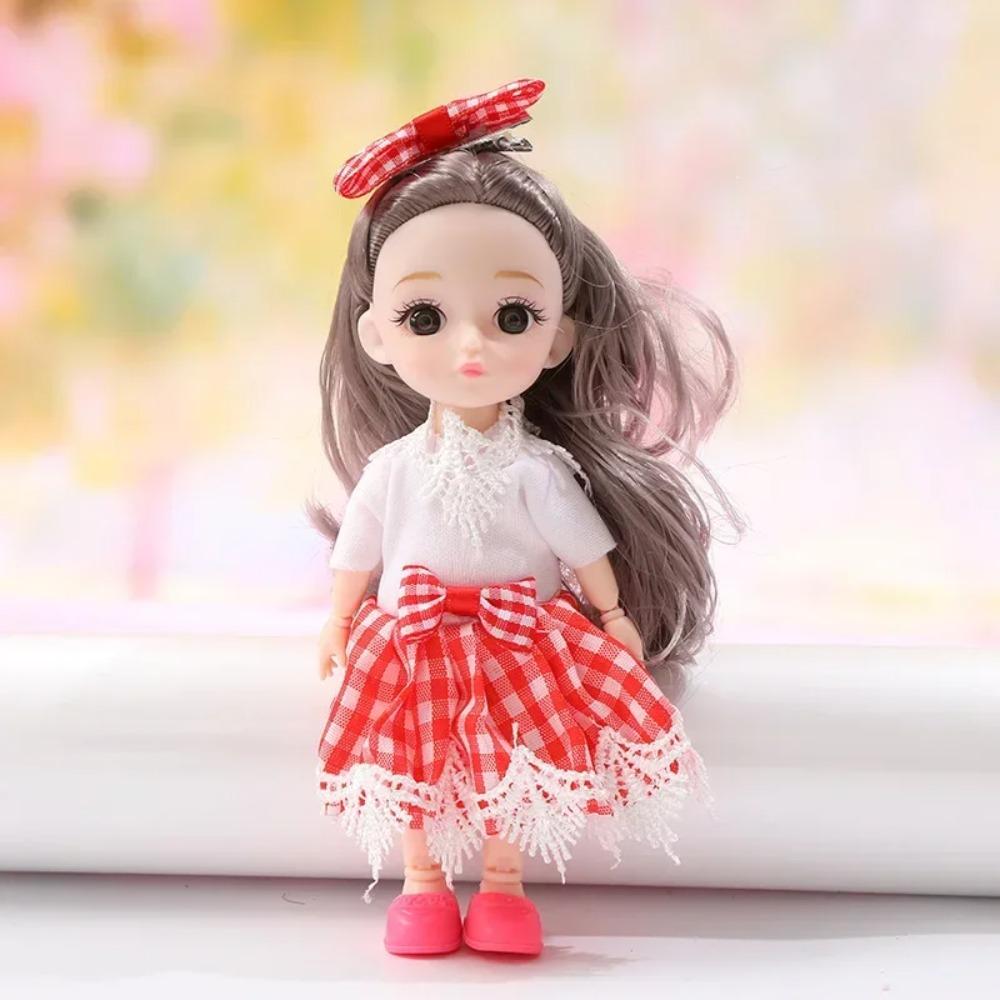 Bambola BJD 1/12 16cm Fai da te Mobile 13 Articolazioni Moda Carina Figura Principessa Regalo Ragazza Giocattoli per Bambini con Vestiti e Scarpe