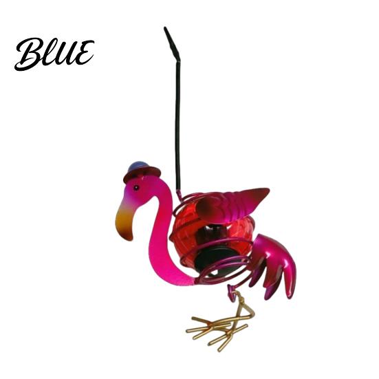 Metal Outdoor Yard Hanging Decor Waterproof IP65 Solar Lamps Beetle Butterfly Flamingo Garden Light  Powered Bee Ornaments for Porch LED Animal Lamp