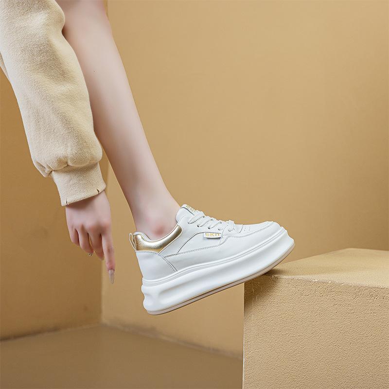 Board Shoes 2026 Spring Thick Soled Women's Versatile Single Shoes  Sponge Cake Sports Shoes for Women