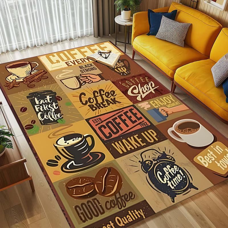 Coffee Break Living Room Nonslip Area Rug Soft Carpet For Bedroom Game Playroom Sofa Office Home Decor Doormat Christmas Gift C9261227