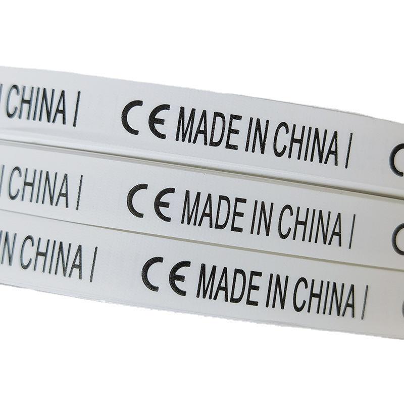 CE Mark Non-Woven Fabric Washing Label - White Background, Black Text