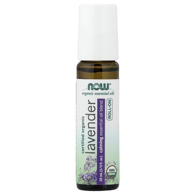 Organic Essential Oils, Lavender Roll-On, 1/3 Fl Oz (10 Ml)