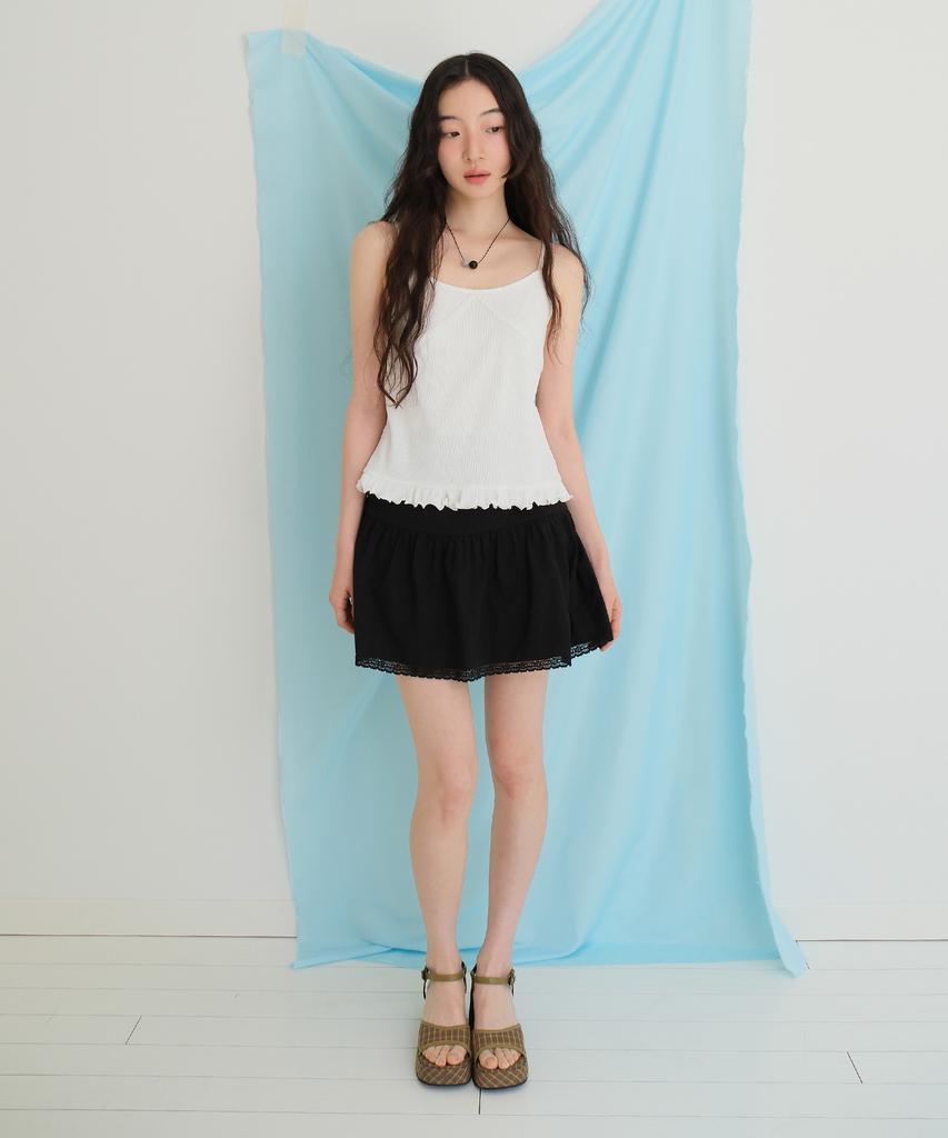 Moui Jacquard Mini Skirt (Black)